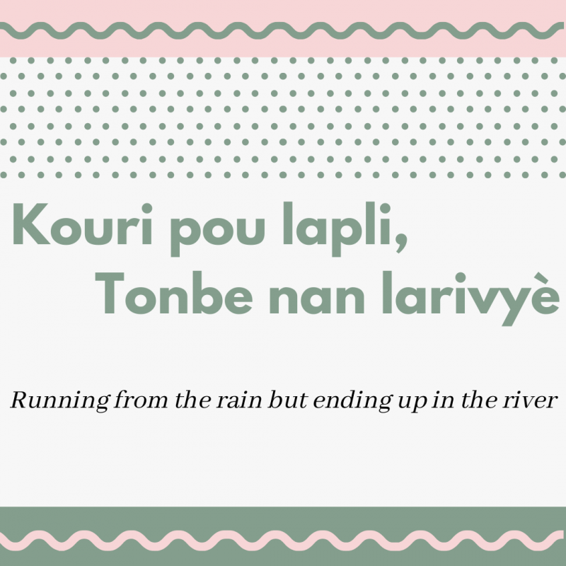 Kouri pou lapli, tonbe nan larivyè