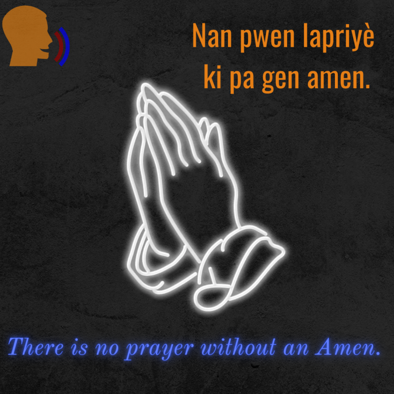 Nan pwen lapriyè ki pa gen amen